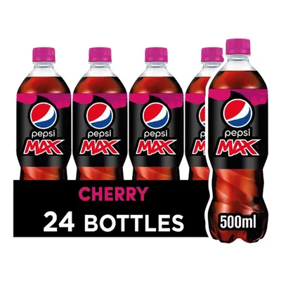 Pepsi Max Cherry No Sugar Cola Bottle 500ml (Pack of 24)