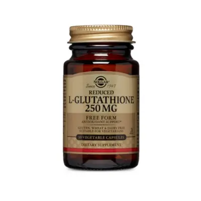 Solgar L-Glutathione 250mg Dietary Supplement 30's Vegetable Capsules Freeform Antioxidant suppo