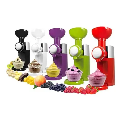 (Purple) Automatic Mini Household Fruit Ice Cream Maker Frozen Fruit Dessert Maker Machine DIY F