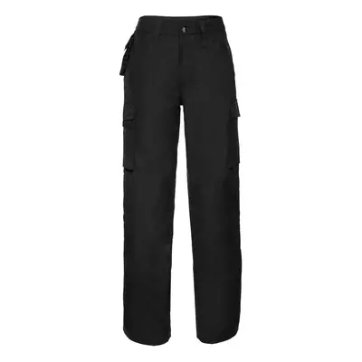 (46W x Regular, Black) Russell Work Wear Heavy Duty Trousers / Pants(Regular)