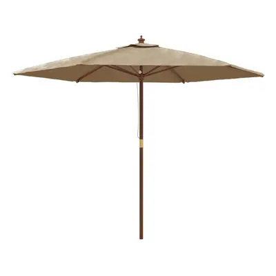 (taupe) vidaXL Garden Parasol Outdoor Umbrella Parasol Sun Shade with Wooden Pole