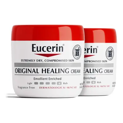 Eucerin, Original Healing, Creme for Very Dry, Sensitive Skin, Fragrance Free (pack of 2)