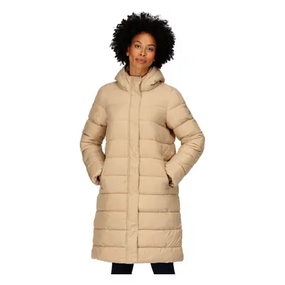 (8, Oat) Regatta Womens Bodie Long Line Hooded Outdoor Warm Winter Padded Jacket Coat