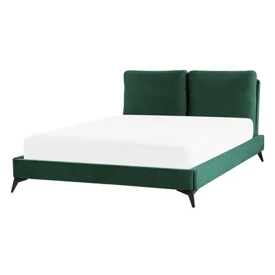 Bed Velvet MELLE x cm (EU Double) Emerald Green