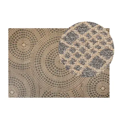 Jute Area Rug x cm Beige and Grey ARIBA