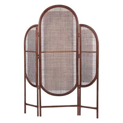 3 Panel Room Divider VIGEVANO Brown