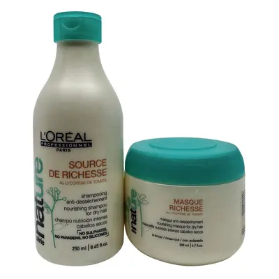 L'Oreal Source de Richesse Shampoo 8.45 OZ & Masque Richesse 6.7 OZ Set