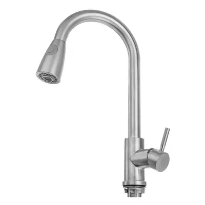 Kitchen Sink Faucet Pull Out Sprayer Head Two Water Spray Mode Stainless Steel Mixer Tap