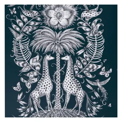 Emma J Shipley Animalia Kruger Wallpaper Navy W0102/06