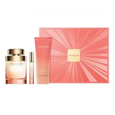 Michael Kors Wonderlust Pcs Set For Women: 3.4 Eau De Parfum + 0.34 Eau De Parfum + 2.5 Body Lot