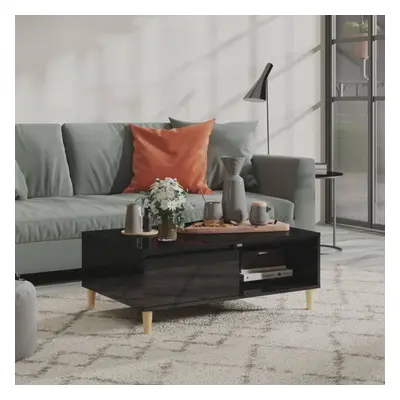 vidaXL Coffee Table High Gloss Black Chipboard Living room Furniture Table