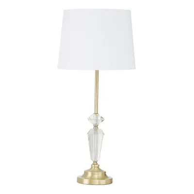 Premier Housewares Desk / Table Lamp for Reading Tall Brass Stand Study Lamp / Lamps for Office 