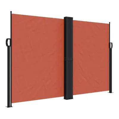 (terracotta, x cm) vidaXL Retractable Side Awning Outdoor Privacy Screen Shade Black 120x1200 cm