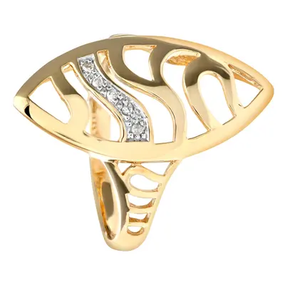 (J) Jewelco London Ladies 9ct Yellow Gold Fancy Diamond Ring