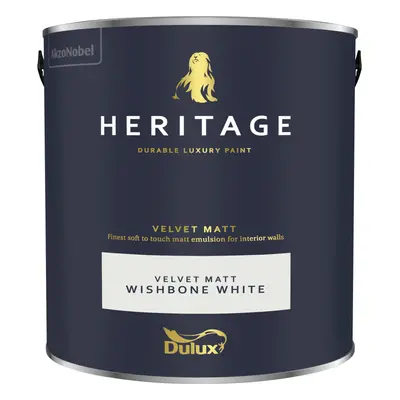 (Wishbone White) Dulux Heritage Velvet Matt 125ml Tester Pot