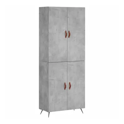 (concrete grey, doors) vidaXL Highboard Sideboard Storage Cabinet Side Cabinet Black Engineered 