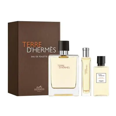 Hermes Terre D'Hermes Pcs Gift Set For Men: 3.4 Eau De Toilette + 0.5 Eau De Toilette + 1.35 Sho