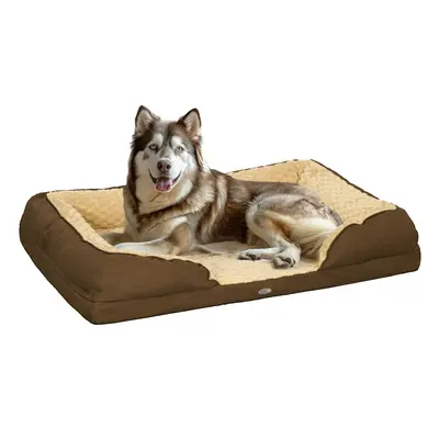 PawHut Dog Bed Calming Pet Bed Dog Mattress for Large Dogs - Brown