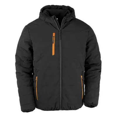 (2XL, Black/Orange) Result Genuine Recycled Mens Compass Padded Winter Jacket