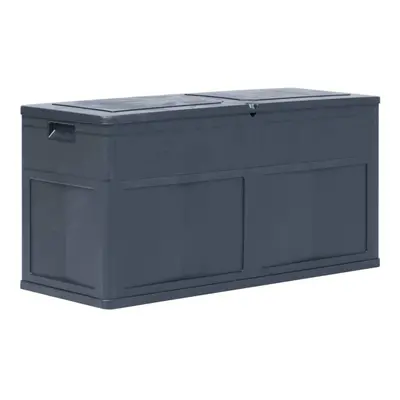 vidaXL Garden Storage Box 320L Black Outdoor Cabinet Chest Organiser Unit