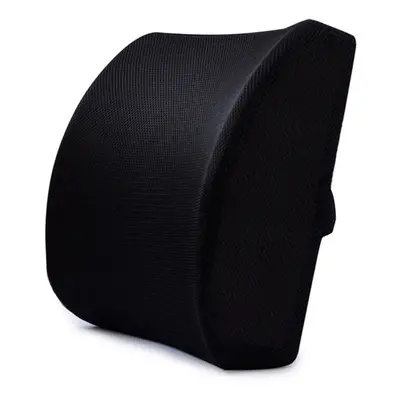 (Black) Soft Memory Foam Waist Pillow - Slow Rebound Cushion Health Waist Back Protection Mat