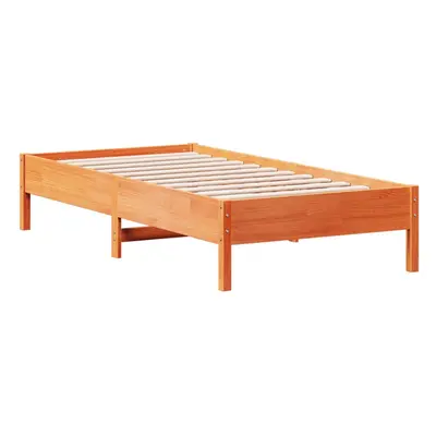 vidaXL Bed Frame Bed Base Bedstead Wax Brown 90x190 cm Single Solid Wood Pine