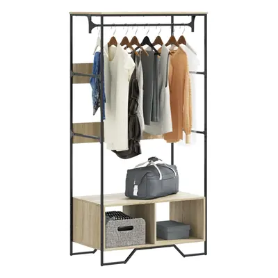 vidaXL Wardrobe Closet Clothes Storage Organiser Sonoma Oak Engineered Wood