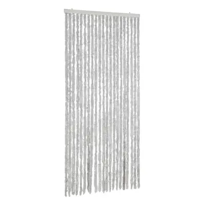 vidaXL Fly Curtain Door Curtain Fly Screen Curtain Grey 100x220 cm Chenille