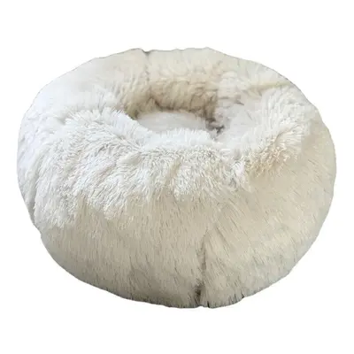 (Beige, M) Multicolor Cat/Dog Pet Bed Super Soft Warm Round Depth Super Cute Kennel