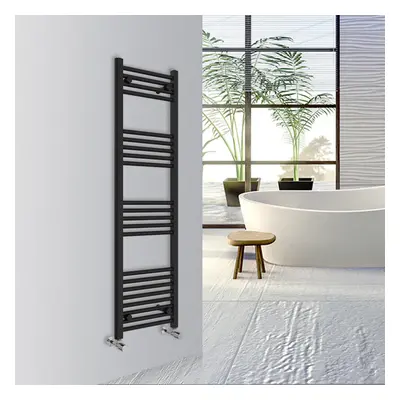 (Black, 1400x400mm) Warmehaus Straight Bathroom Heated Towel Rail Warmer Radiator Central Heatin