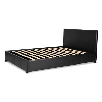 (Black, 5FT King) Prado Faux Leather Bed Frame