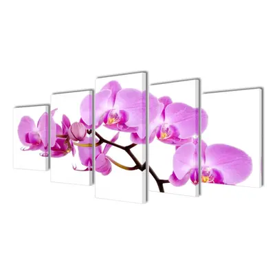 (orchid, x cm) vidaXL Canvas Wall Print Set Home Artwork 200x100cm/100X50cm Multi Models