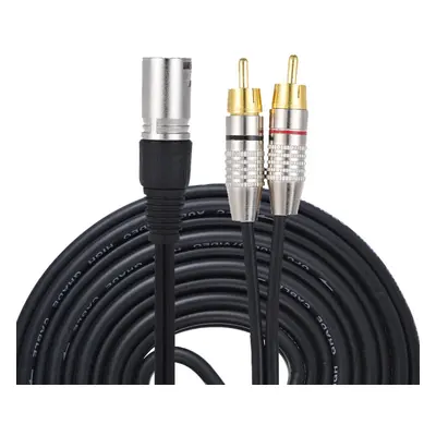 (15m, female to 2RCA) Female to RCA Male Audio Microphone Cable Audio Stereo Mic Cable Speaker A