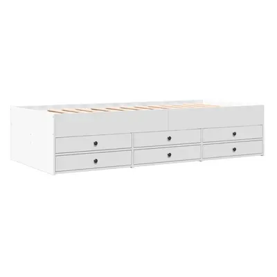 (white, x cm) vidaXL Daybed with Drawers Sofa Bed Guest Bed Black 100x200 cm Engineered Wood