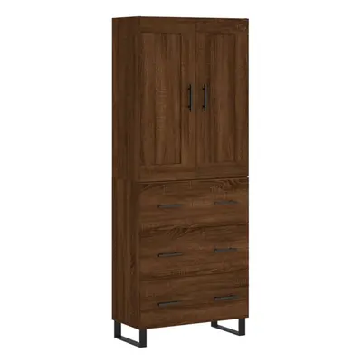 (brown oak, drawers) vidaXL Highboard Sideboard Tall Storage Cabinet Side Cabinet Engineered Woo