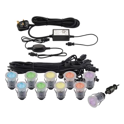 Recessed Decking IP67 Smart Guide Light Kit - x 0.75W RGB LEDs