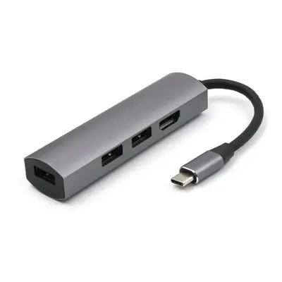 (Gray) 4in1 Type-C USB3.0 HUB3.0 4K High Definition Multimedia Interface Adapter for HUAWEI Mate