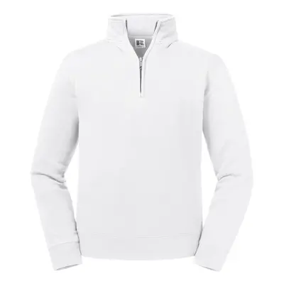 (XXL, White) Russell Mens Authentic Quarter Zip Sweatshirt