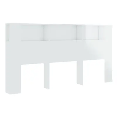 (high gloss white) vidaXL Headboard Cabinet Bookcase Headboard Indoor Furniture Multi Colours