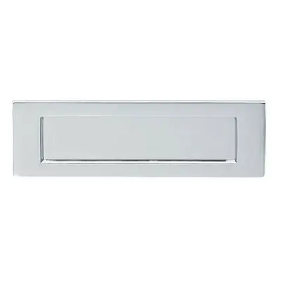 Inward Opening Letterbox Plate 220mm Fixing Centres x 80mm Polished Chrome