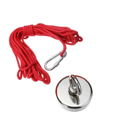 (55mm) 25mm-120mm 35-600Kg Neodymium Fishing Magnet Salvage Recovery Magnet + 10M Rope For Detec