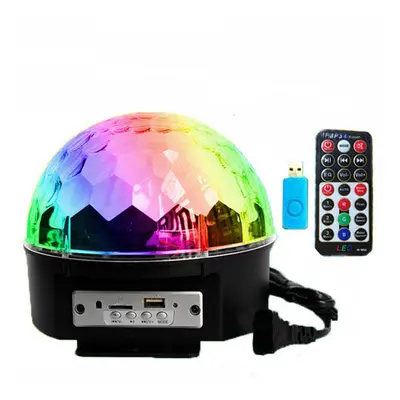 (EU Plug) 12W bluetooth Voice Control LED Magic Ball Stage Lamp Colorful MP3 Disco with Remote C