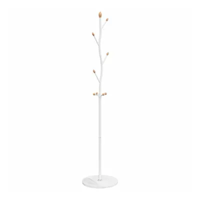 vidaXL Coat Stand Coat Rack Clothes Stand Coat Hanger White Powder-coated Iron