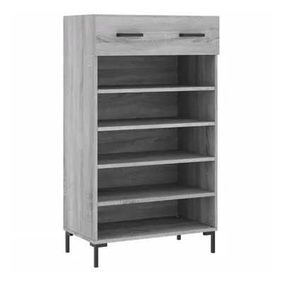 (grey sonoma) vidaXL Shoe Cabinet Shoe Cupboard Shoe Rack High Gloss White Engineered Wood