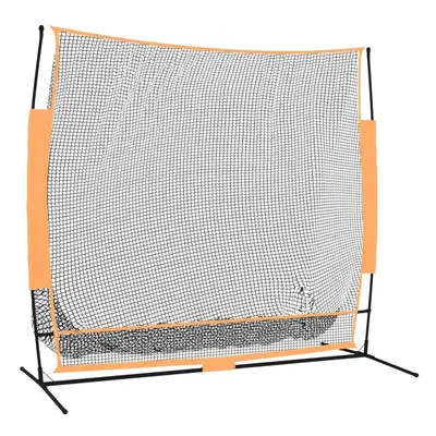 vidaXL Golf Practice Net Black and Orange 215x107x216 cm Polyester Golf Net