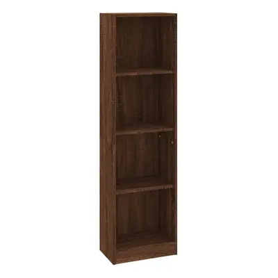 (brown oak, x x cm) vidaXL Bookshelf Standing Shelf Storage Rack Book Cabinet Engineered Wood