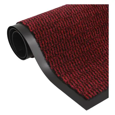 vidaXL Dust Control Mat Rectangular Tufted 90x150cm Red Welcome Carpet Rug