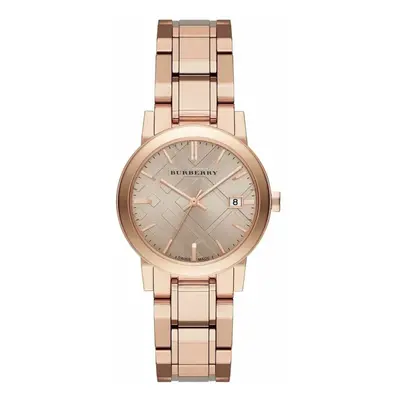 Burberry The City Ladies Watch BU9135|Rose Check Stamped Dial|Stainless Steel