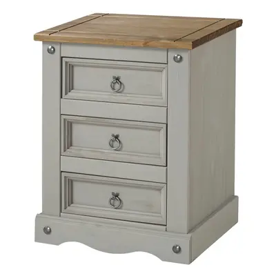 Corona Grey Bedside Cabinet Drawer Bedroom Side Table Nightstand