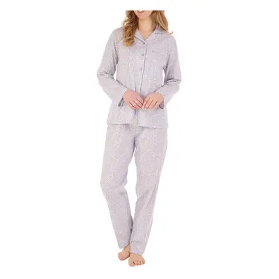 (Grey, 24/26) Slenderella PJ88103 Women's Floral Cotton Pyjama Set